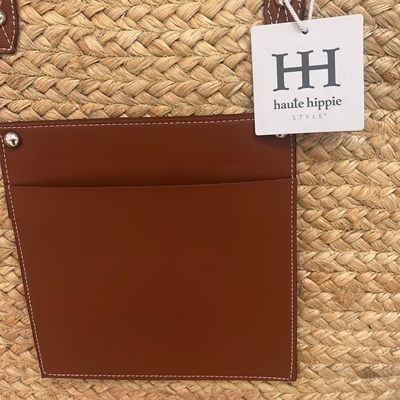 Haute Hippie Tan and Brown beach resort cruise Bag tote - Picture 2 of 7